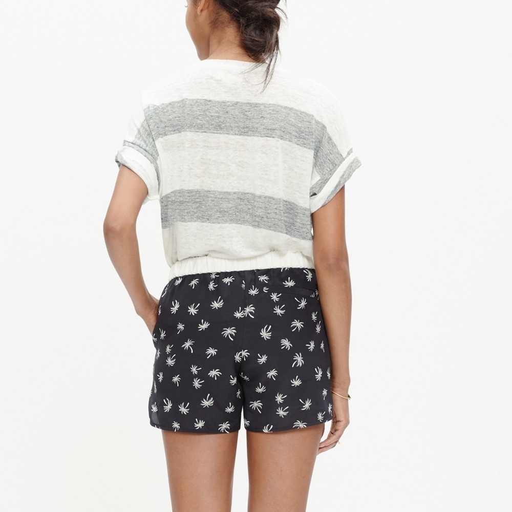 |•Madewell•| Silk Palm Tree Shorts